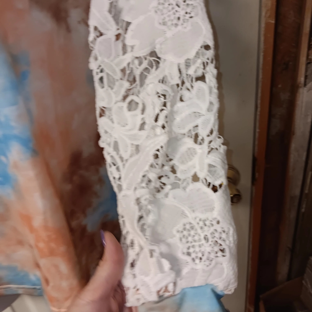 Sucrefas Tie Dyed Lace Long Sleeve Tshirt NWOT - Picture 5 of 6